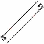 Leki Hot Shot S Eloxal Black/Anodized Grey/Bright Red 135 cm Smučarske palice