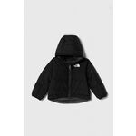 Obojestranska jakna za dojenčke The North Face REVERSIBLE PERRITO HOODED JACKET črna barva - črna. Jakna za dojenčka iz kolekcije The North Face. Podložen model izdelan iz gladkega materiala.