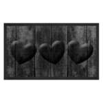 Siv predpražnik Hanse Home Hearts, 45 x 75 cm