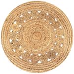 vidaXL Preproga iz pletene jute 90 cm okrogla
