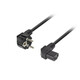 Lanberg CEE 7/7-&gt;IEC 320 C13 napajalni kabel 3m ANGLED RIGHT VDE črn