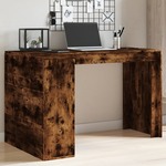 vidaXL Pisarniška pisalna miza dimljen hrast 123,5x73,5x75 cm inž. les