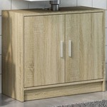 vidaXL Omarica za umivalnik sonoma hrast 63x29x55 cm inženirski les