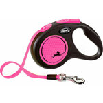 Flexi New Neon S trak 5m do 15kg roza