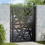 vidaXL Vrtna vrata Black 105x130 cm Steel Light Design