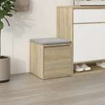 vidaXL Predalnik sonoma hrast 40,5x40x40 cm inženirski les