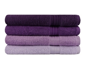 Komplet 4 vijoličnih bombažnih brisač Foutastic
