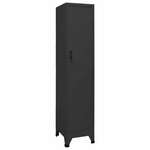 Greatstore Omara s ključavnico antracitna 38x45x180 cm jeklo