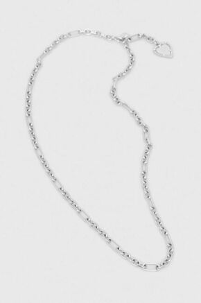 Ogrlica Guess - srebrna. Ogrlica iz kolekcije Guess. Model izdelan iz nerjavnega jekla.