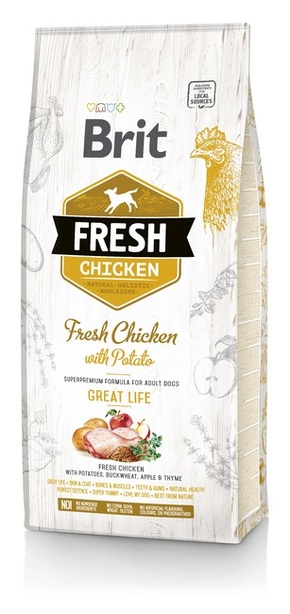 Krma Brit Fresh Chicken with Potato Adult Great Life 2