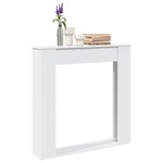 vidaXL Okvir za kamin bel 100x20x100 cm inženirski les