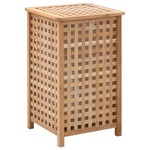 vidaXL Koš za perilo iz trdne orehovine 39x39x65 cm