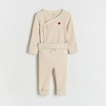 Reserved - BABIES` BODY SUIT & TROUSERS - kremna kremna 95% BOMBAŽ, 5% ELASTAN 5005S-01X