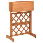 Greatstore Vrtno cvetlično korito z mrežo oranžno 45x30x74 cm les jelke