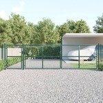 vidaXL Mrežasta vrtna vrata srebrna 500x175 cm pocinkano jeklo