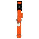 WEBHIDDENBRAND Ovratnica za pse MAC LEATHER oranžna 20mm/38-50cm Zolux