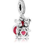 Pandora Romantični obesek Love Mickey in Minnie 797769CZR srebro 925/1000