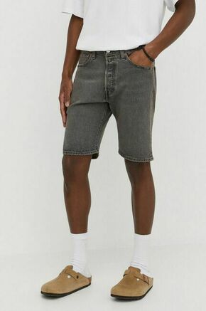 Bombažne kratke hlače Levi's siva barva - siva. Kratke hlače iz kolekcije Levi's. Model izdelan iz gladke tkanine. Model iz zračne bombažne tkanine.