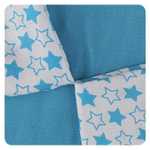 XKKO bambusovi prtički Little Stars, 30 x 30 cm, Cyan (9kosov)
