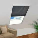 vidaXL Plise komarnik za okna aluminij 80x100 cm