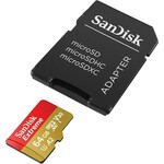 SANDISK EXTREME MICROSDXC 64GB + SD ADAPTER