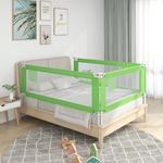 vidaXL Posteljno varovalo za malčke zeleno 100x25 cm blago
