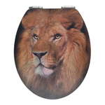WC deska s 3D sliko in enostavnim zapiranjem Wenko Lion, 44,5 x 38 cm