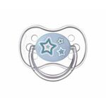 Silikonska duda simetrična 0-6m Novorojenček - modra