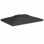 Streha za paviljon 2-delna 310 g/m² 4x3 m črna