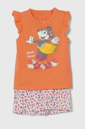 Otroška bombažna pižama zippy x Disney oranžna barva - oranžna. Otroška pižama iz kolekcije zippy. Model izdelan iz vzorčaste pletenine.