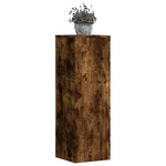 Vidaxl Stojalo za rastline 2 kosa dimljeni hrast 33x33x100 cm inž. les