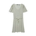 VERO MODA Obleka 'VMGINA' ecru / temno siva 24664824