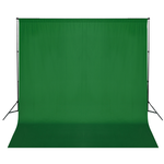 vidaXL Zeleno Platno / Ozadje za Fotografiranje z Ogrodjem 600 x 300 cm
