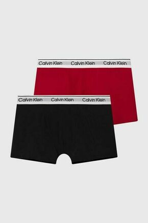 Otroške boksarice Calvin Klein Underwear 2-pack rdeča barva - rdeča. Otroški boksarice iz kolekcije Calvin Klein Underwear. Model izdelan iz elastične pletenine. V kompletu sta dva para.