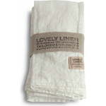 Lovely Linen 4-delni set kuhinjskih servet - Off-White