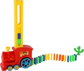 Teddies Lokomotiva/vlak domino iz plastike 16 cm na baterije z zvokom in svetlobo