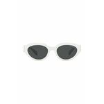 Sončna očala Michael Kors ženski, bela barva - bela. Sončna očala iz kolekcije Michael Kors. Model z enobarvnimi stekli in okvirji iz plastike. Ima filter UV 400.