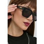 Sončna očala Bottega Veneta ženski, črna barva - črna. Sončna očala iz kolekcije Bottega Veneta. Model s toniranimi stekli in okvirji iz plastike. Ima filter UV 400.