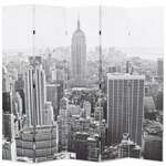 VIDAXL Zložljiv paravan 200x170 cm New York podnevi črn in bel