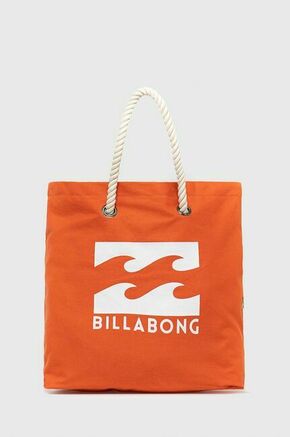 Billabong torbica - oranžna. Velika torbica iz kolekcije Billabong. Model brez zapenjanja