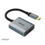 AKASA bralnik kartic AK-CR-10BK (SD, microSD), zunanji, USB 3.2 Type-C