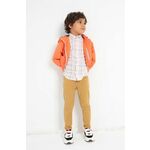 Otroška jakna Mayoral oranžna barva - oranžna. Otroška Jakna iz kolekcije Mayoral. Nepodloženi model izdelan iz enobarvne tkanine.