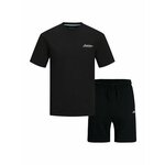 Jack & Jones Plus Obleka za doma 'JJBEAU' črna / bela 25335023