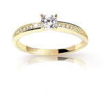 Cutie Jewellery Osupljiv bleščeč prstan Z6713-2523-10-X-1 (Obseg 51 mm) rumeno zlato 585/1000