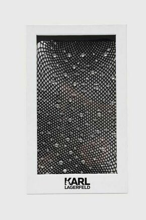Hlačne nogavice Karl Lagerfeld črna barva - črna. Hlačne nogavice iz kolekcije Karl Lagerfeld. Model izdelan iz elastičnega materiala.