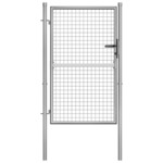 vidaXL Vrtna vrata pocinkano jeklo 105x175 cm srebrna