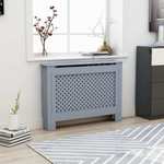 vidaXL Pokrov za radiator antraciten 112x19x81 cm mediapan
