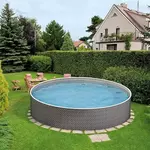 AZURO Bazen AZURO RATAN ROUND 3.6 x 1.2 m, iz pločevine