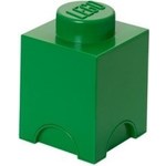 LEGO škatla za shranjevanje 1 - temno zelena 125 x 125 x 180 mm