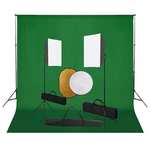shumee Foto studijski komplet s softboxi, ozadjem in odbojnikom